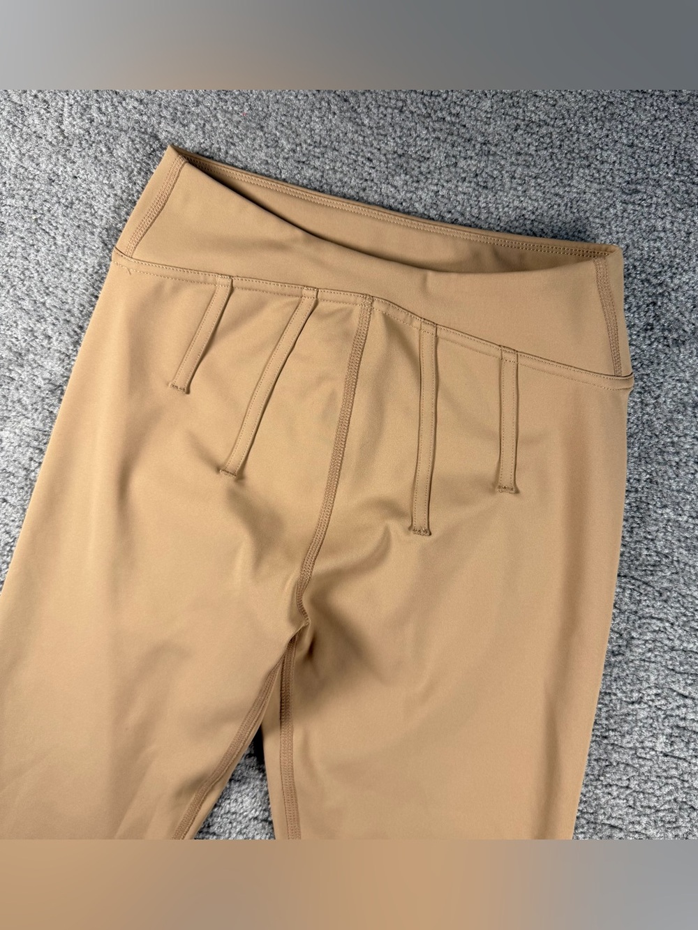 Move Theory High Rise Leggings Womens Small Yoga Training Gym Pants Taupe Beige